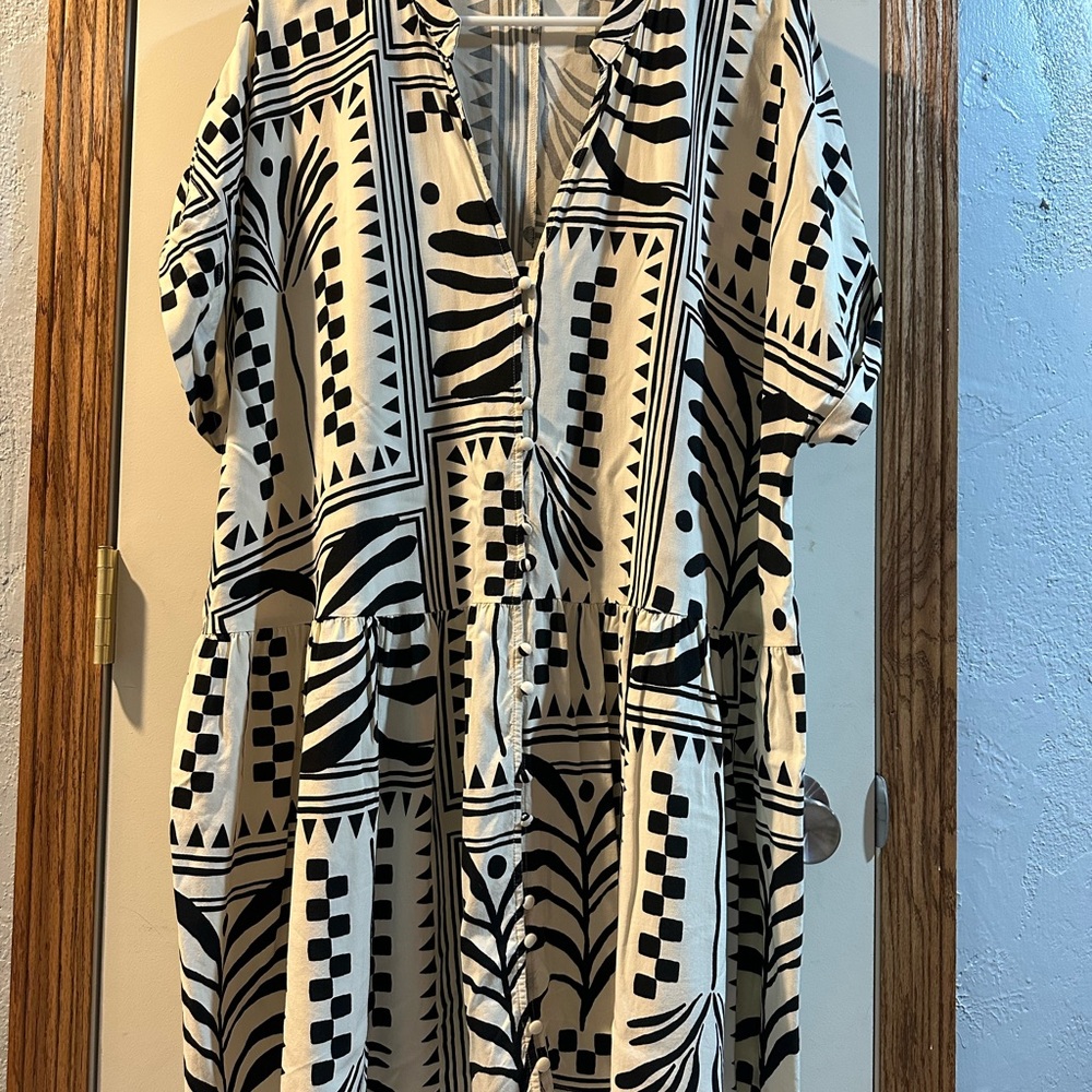 H&M Batik Print Mini Dress